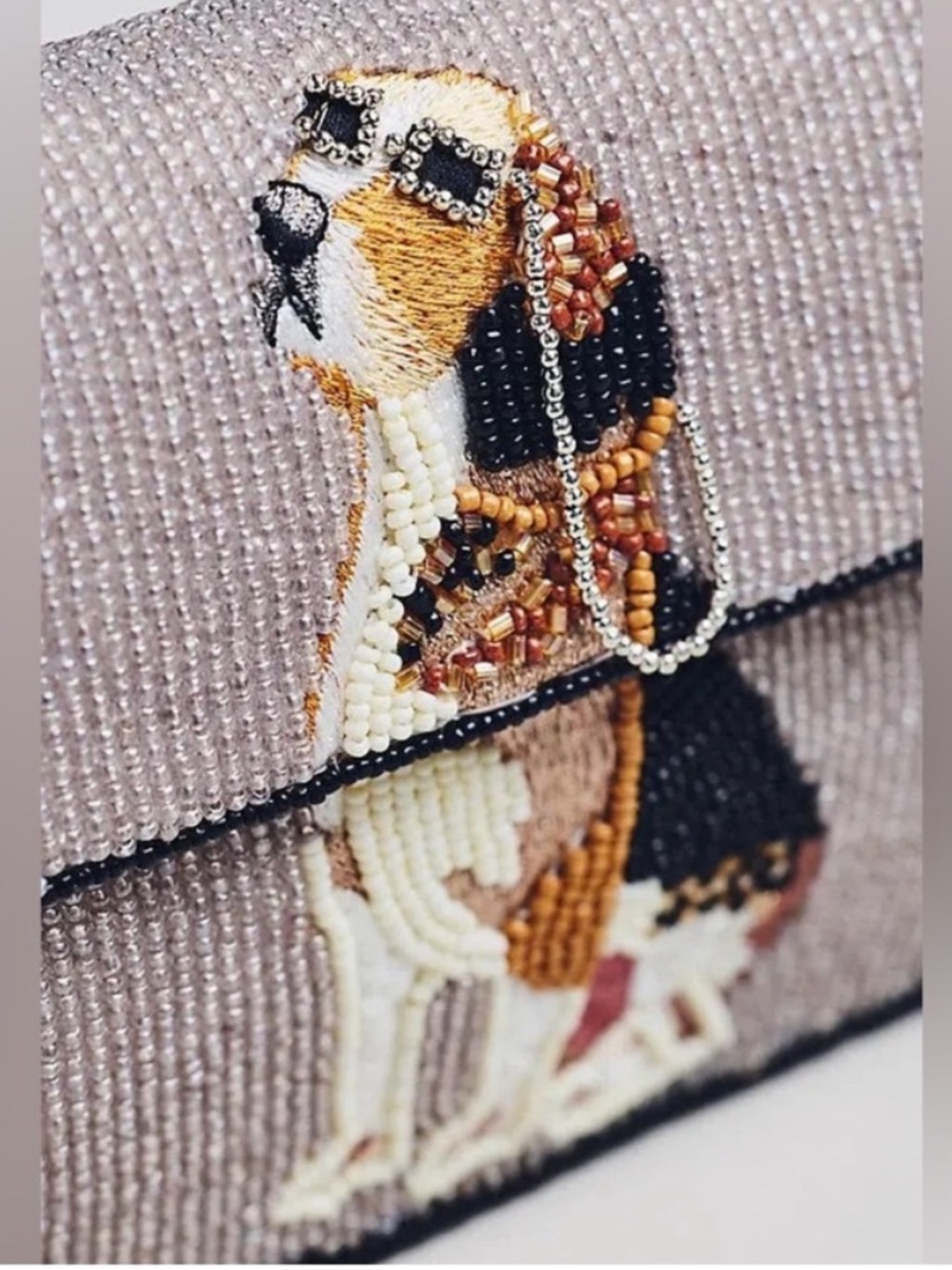 Anthropologie The Fiona Beaded Bag: Animal Edition Beagle - Picture 5 of 11